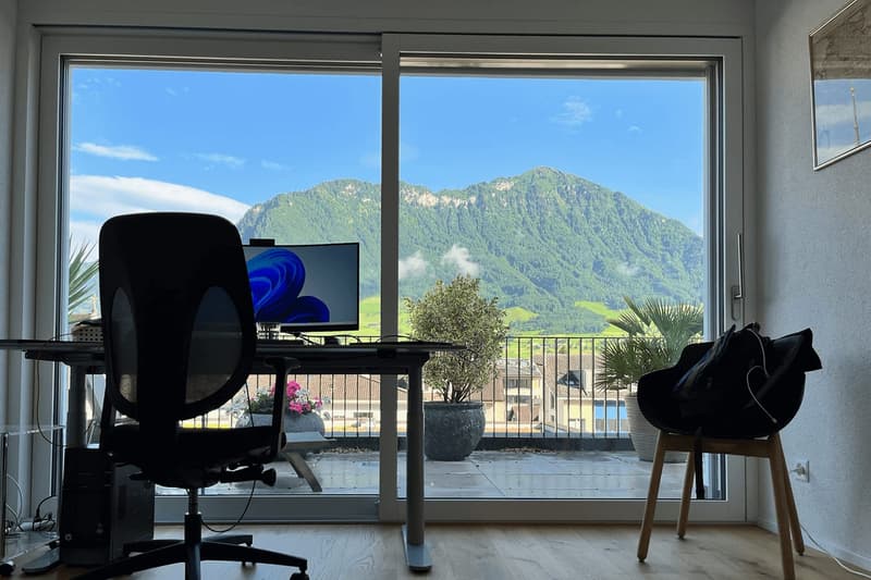 Appartement en attique de 5,5 pièces avec terrasse sud de 112 m² à louer à Ennetbürgen (9)