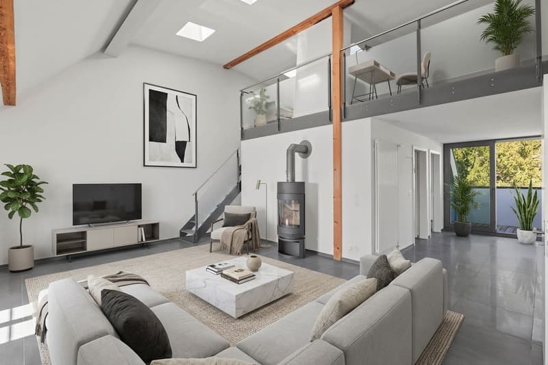 3.5-room attic apartment with gallery near Bern, stylish & unique (1)