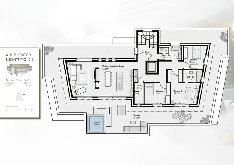 The special gem: Unique attic apartment in Bottmingen! (4)
