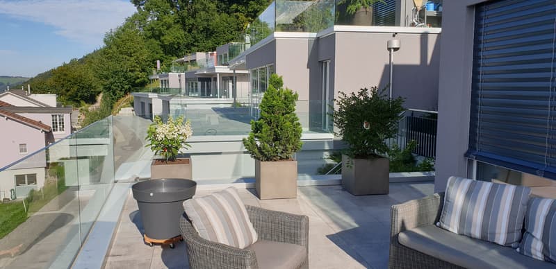 Weitblick von der grosszügigen Terrasse geniessen! (6)