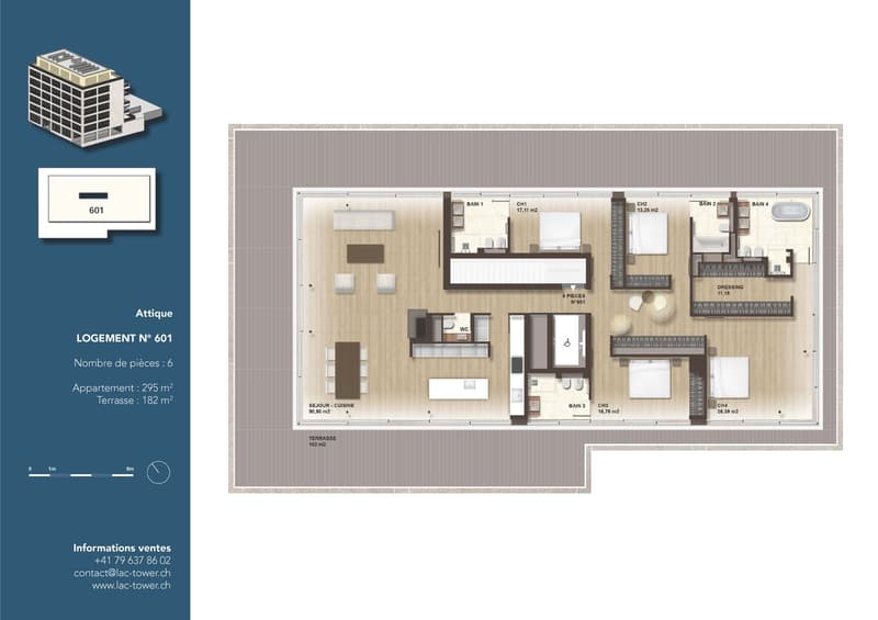 Exceptional new attic of 295 m2 with terrace of 182 m2 (10)