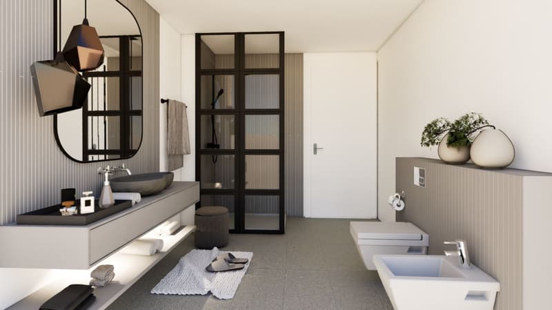 Due nuove e moderne case con giardino (9)