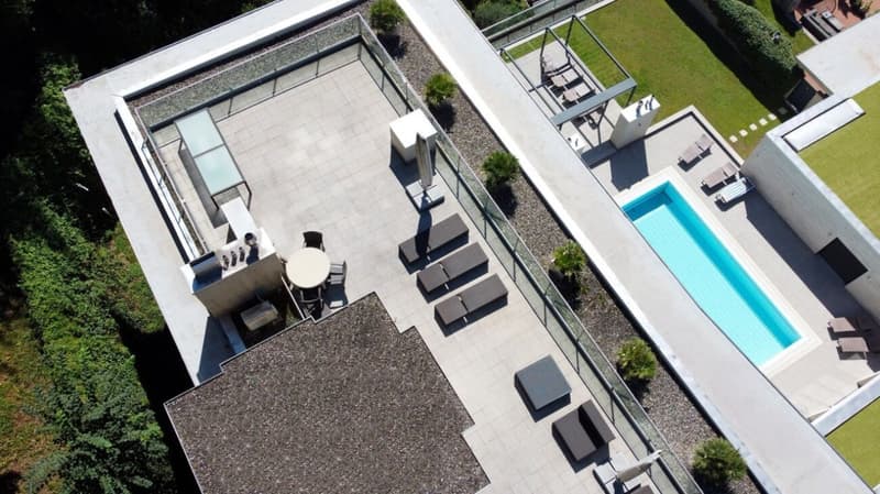 Lussuoso attico a Castagnola con grande terrazza e vista lago (2)