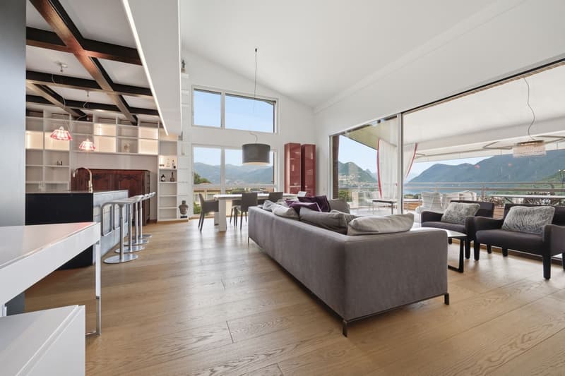 Penthouse duplex exclusif avec vue panoramique sur Lugano et le lac de Lugano (4)