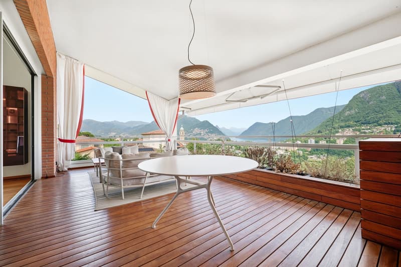 Penthouse duplex exclusif avec vue panoramique sur Lugano et le lac de Lugano (2)