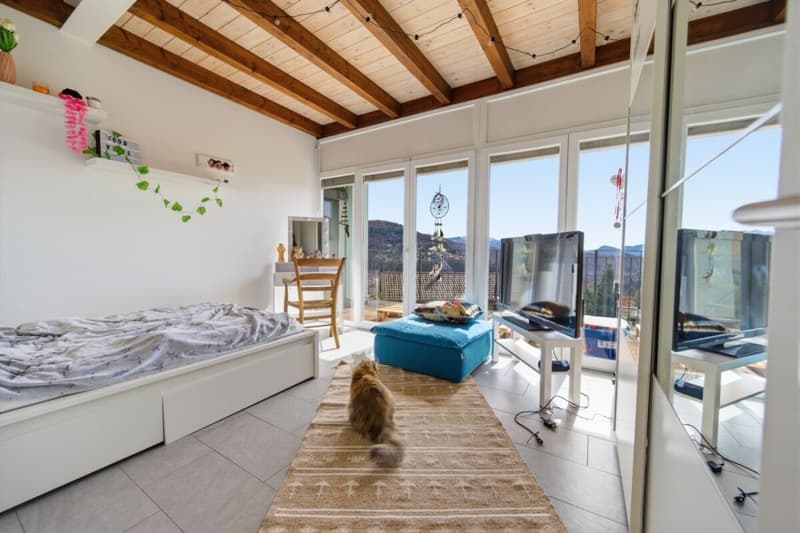 Casa spaziosa e luminosa con vista panoramica, giardino e grande mansarda (5)