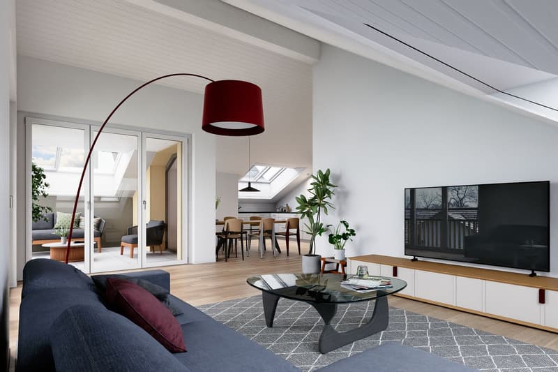 Spacious attic apartment with mountain panorama and plenty of living comfort (2)