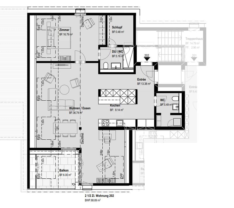 Dachwohnung mit Bergkulisse: 2.5 Zimmer, erweiterbar auf 3.5 Zimmer (6)