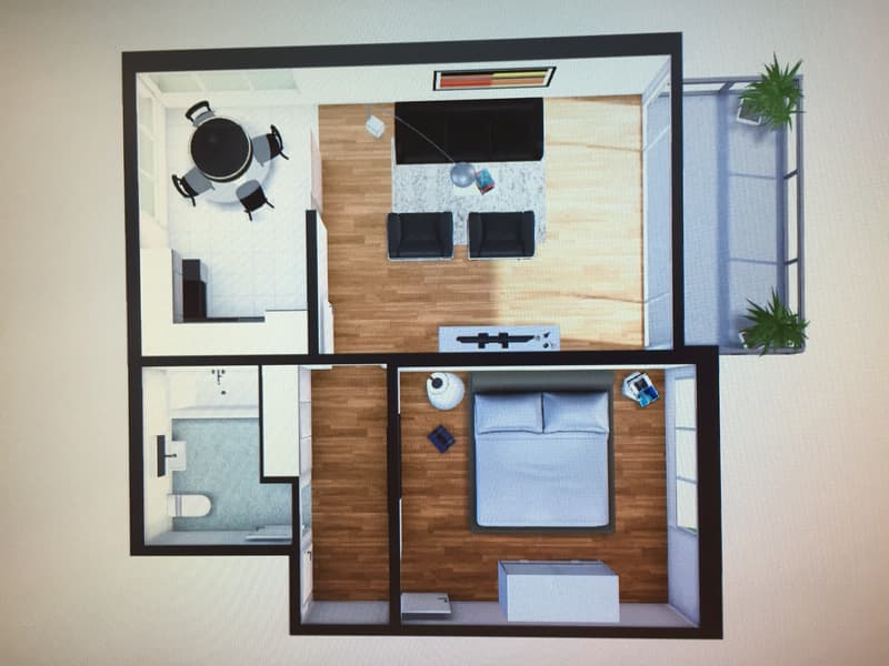 2.5 Zimmer Whg. mit Balkon und toller Seesicht in Feusisberg (8)