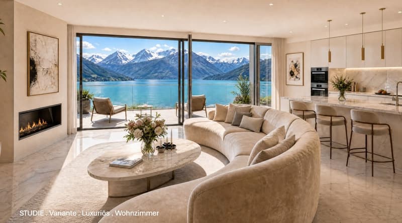 Lakefront apartment in Gersau – approx. 200 m² on 2 floors, maisonette potential, lake access (3)