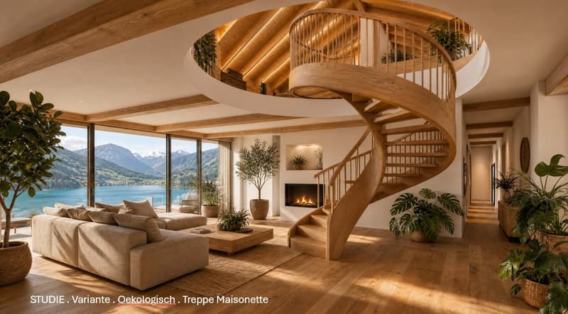 Lakefront apartment in Gersau – approx. 200 m² on 2 floors, maisonette potential, lake access (9)
