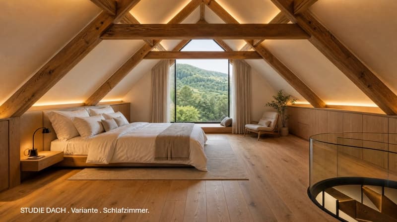 Lakefront apartment in Gersau – approx. 200 m² on 2 floors, maisonette potential, lake access (14)
