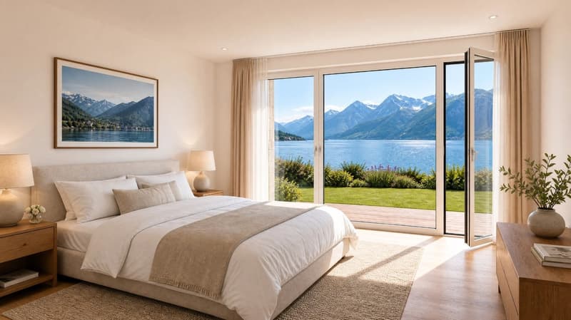Appartement au bord du lac à Gersau/Schwyz directement sur le lac – environ 200 m² sur 2 étages, appartement au rez-de-chaussée avec accès au lac (2)
