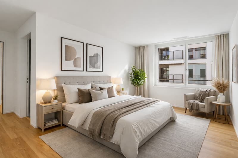 Schlafzimmer mit Ensuite-Bad