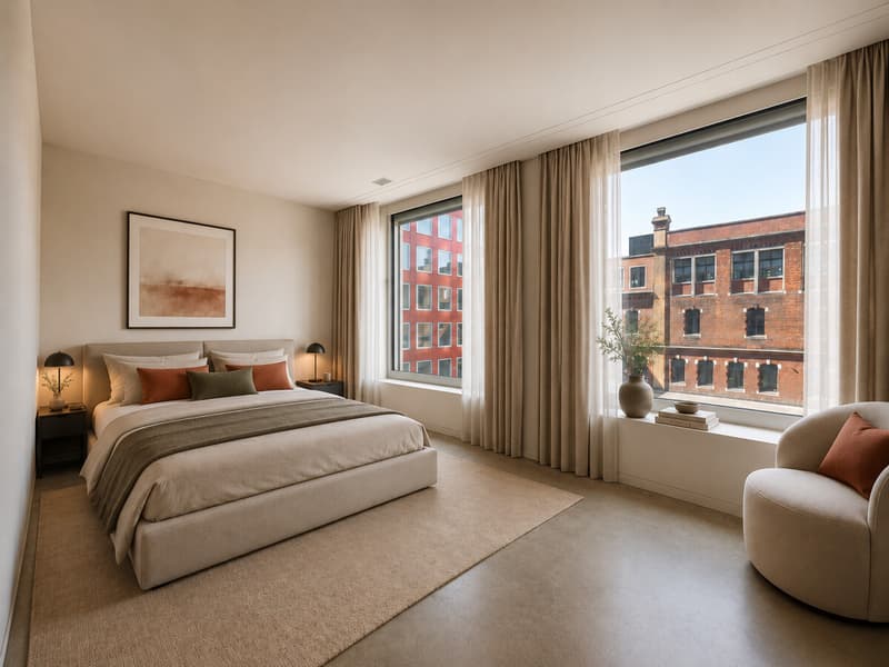 Schlafzimmer mit Aussicht