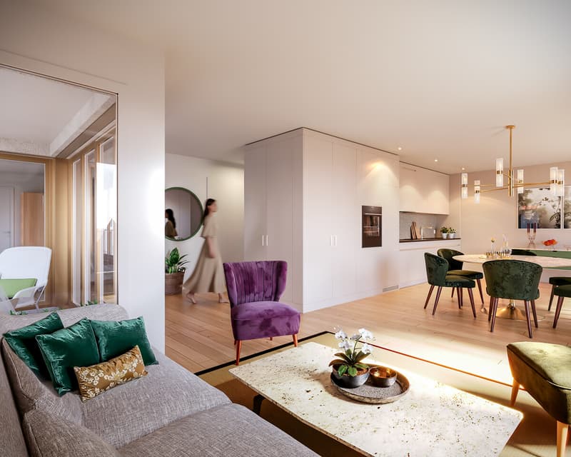 Beispiel Materialisierung Wohnungen