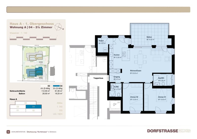 Modern 3.5-room apartment for sale in Böttstein (8)