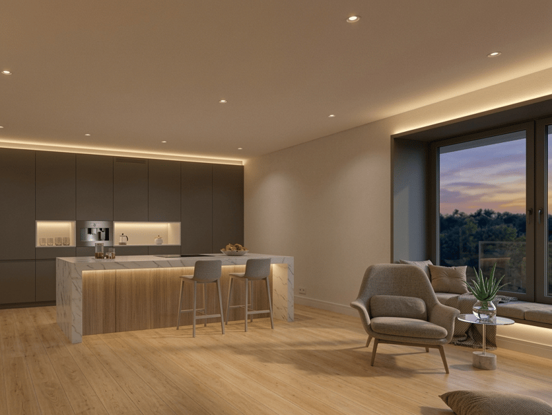 New construction project 4.5-room panorama window with a view of the greenery and Lake Constance (4)