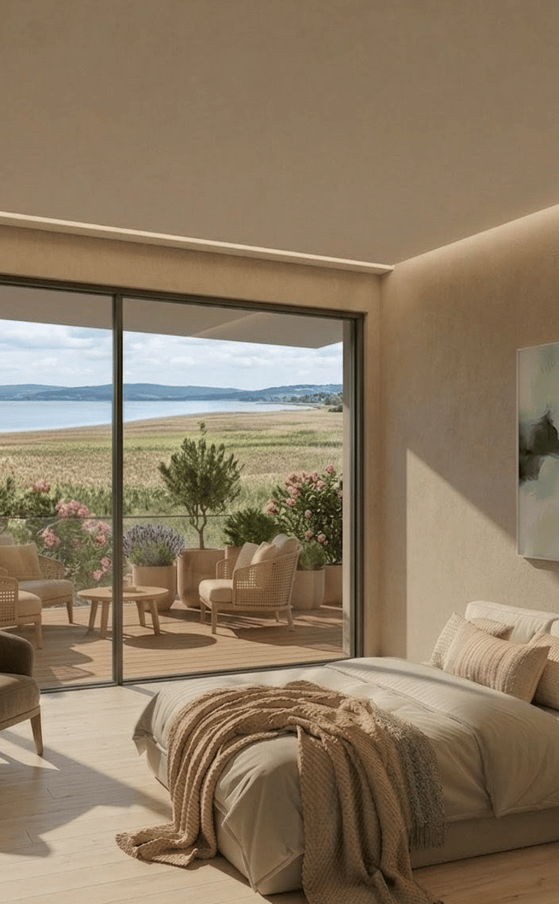 New construction project 4.5-room panorama window with a view of the greenery and Lake Constance (6)