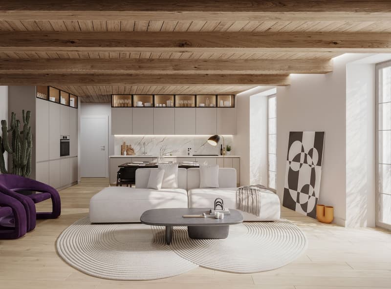 Residenz Contrada Cappuccini - 4,5-Zimmer-Wohnung im ersten Stock im Herzen von Locarno (Zweitwohnsitz) (1)