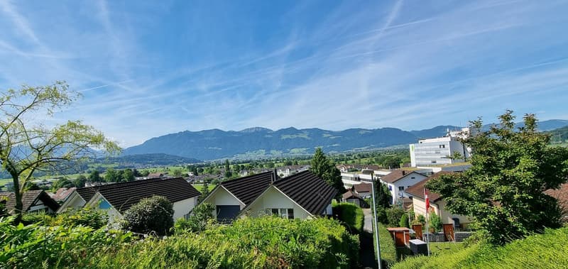 Ansicht vom Norden auf Haus und Umgebung