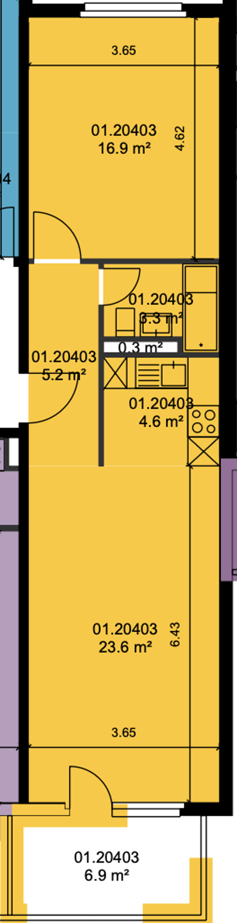 Bright 2.5-room apartment with balcony and lake view in Rorschach (6)