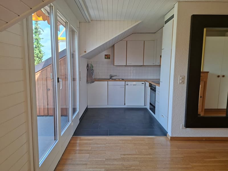 Cozy attic apartment with chimney, two balconies, and parking space (3)