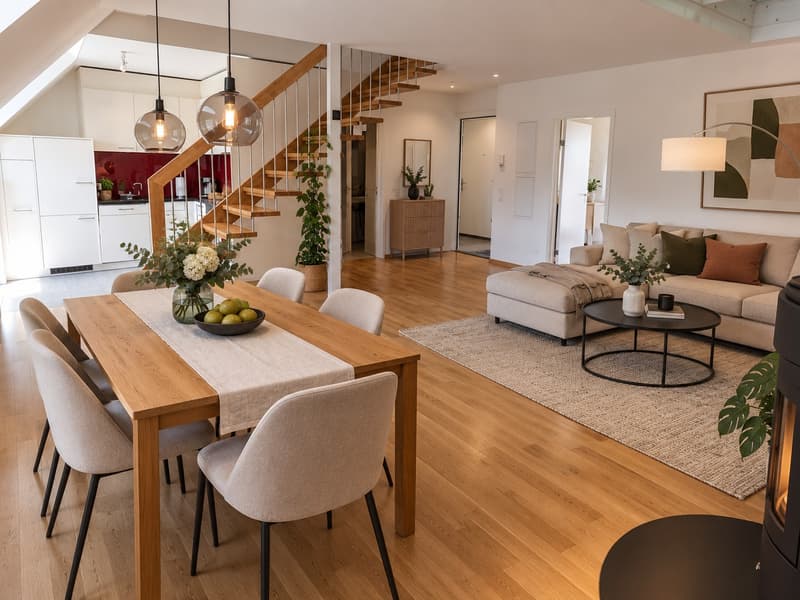 WOHNEN ÜBER DEN DÄCHERN – STILVOLLE 4½-ZIMMER-MAISONETTE MIT GALERIE UND LOGGIA (2)