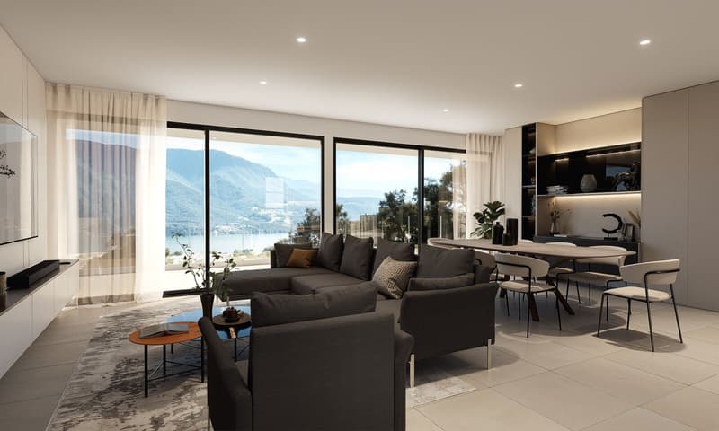 4.5 LOCALI CON GRANDE GIARDINO E VISTA LAGO A LUGANO (7)