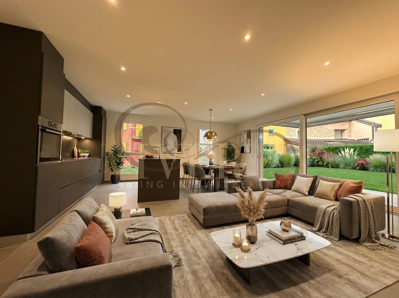 NUOVISSIMO 3.5 LOCALI CON GIARDINO PRIVATO A LUMINO (1)
