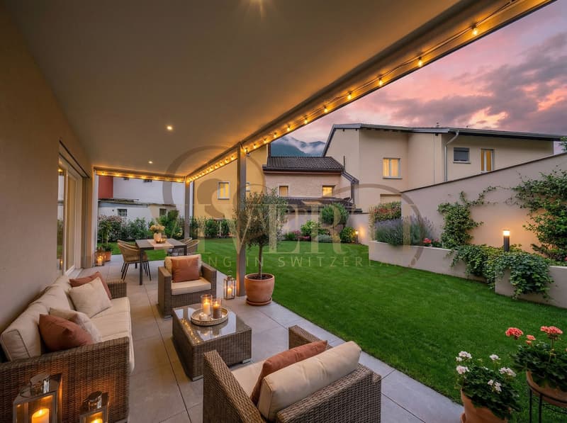 NUOVISSIMO 3.5 LOCALI CON GIARDINO PRIVATO A LUMINO (6)