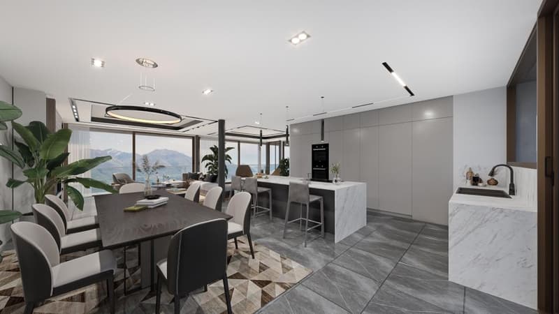 Attico di lusso con vista panoramica a Brione sopra Minusio (10)