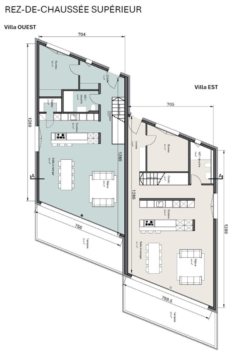 Villa jumelée contemporaine 6.5 pièces | orientation Sud-Ouest | Vue Alpes | Les Rochettes - Cornaux (5)