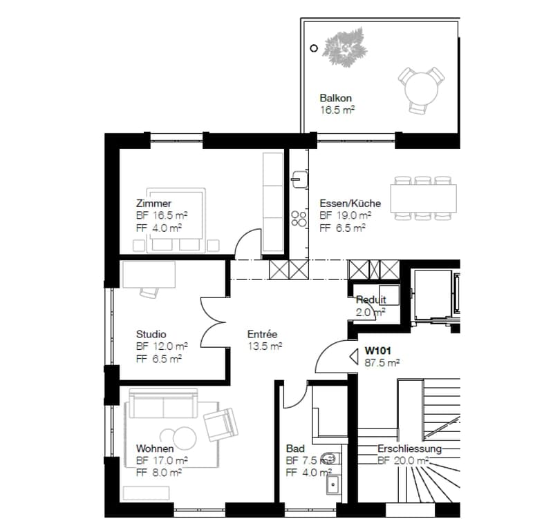 Stilvolle 3-Zimmer-Stadtwohnung mit Balkon in Effretikon mieten (11)