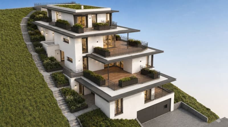 Exklusive 4.5-Zimmer-Terrassenwohnung mit Panorama in Beringen (1)