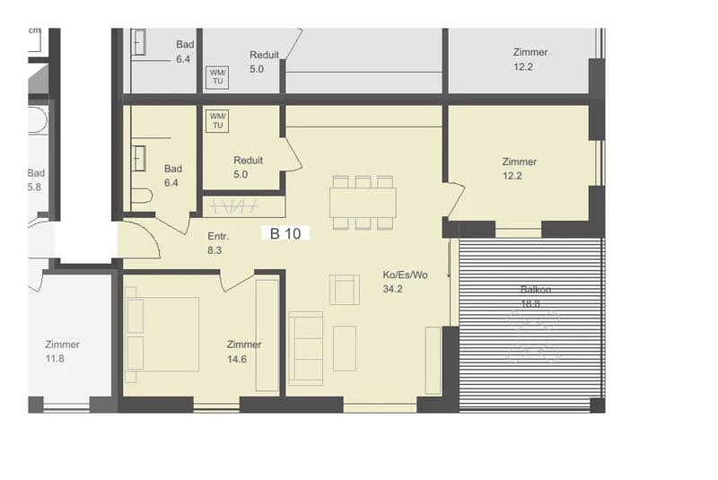 Erstvermietung Talberg-Park: 3.5-Zimmer-Wohnung mit Balkon (B10, 2. OG) (7)