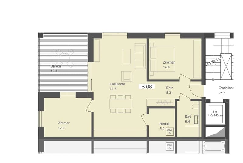 Erstvermietung Talberg-Park: 3.5-Zimmer-Wohnung mit Balkon (B08, 2. OG) (9)