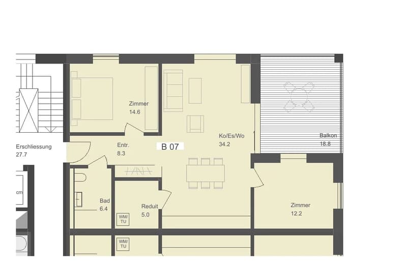 Erstvermietung Talberg-Park: 3.5-Zimmer-Wohnung mit Balkon (B07, 1. OG) (9)