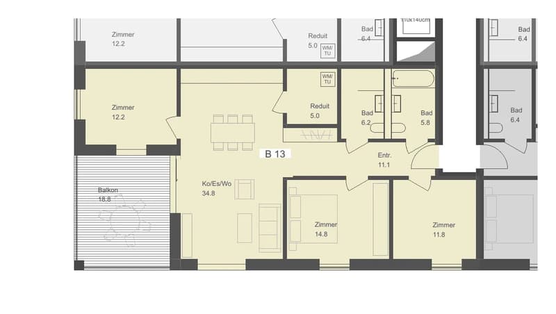 Erstvermietung Talberg-Park: 4.5-Zimmer-Wohnung mit Balkon (B13, 3. OG) (10)