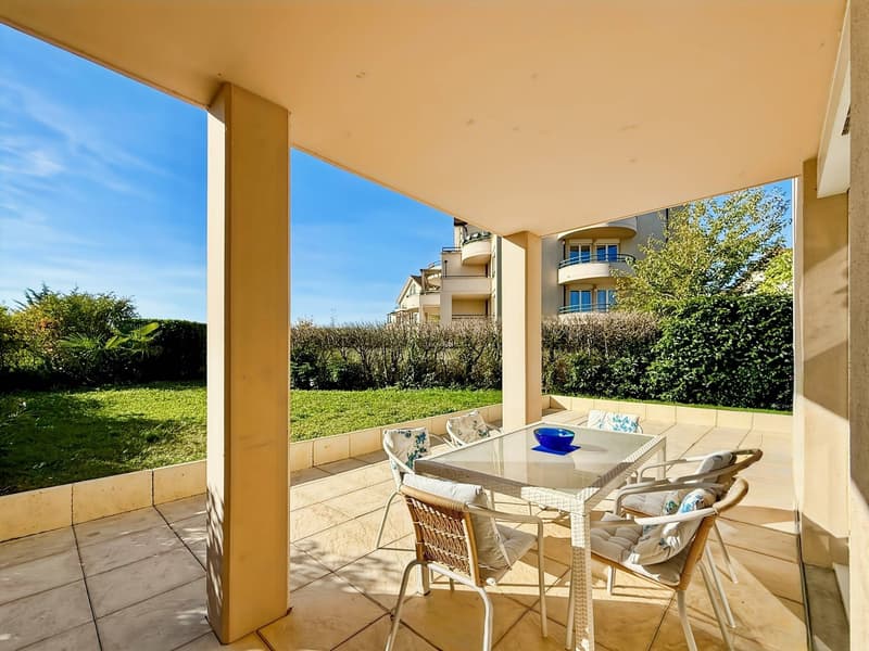 Appartement terrasse de 3.5 pièces à Divonne-les-Bains – 91m2 - terrasse, jardin, cave, garage (3)