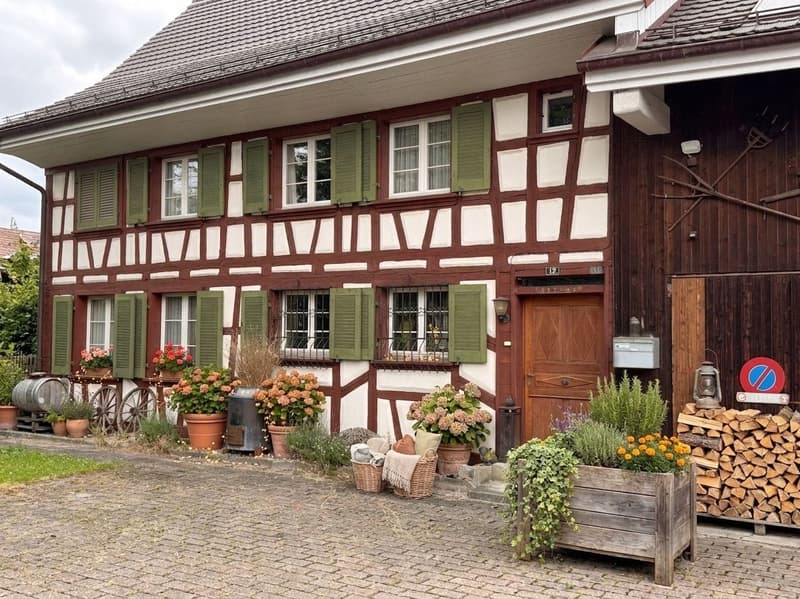 Una storica casa Riegelhaus ben mantenuta a Thurgau cerca una nuova famiglia (1)