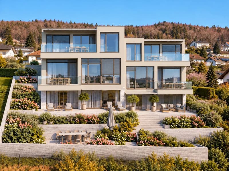 Doppeleinfamilienhaus mit Aussicht am Südhang im Züri Unterland (1)