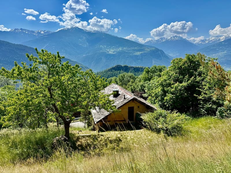 House for sale in Ayent with building plot of 2'390 m2 (1)