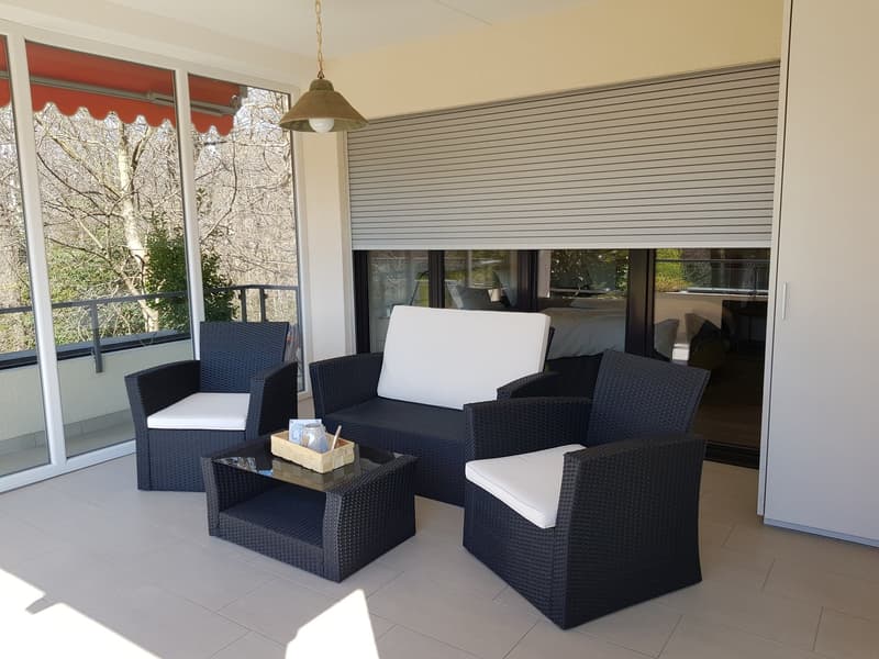Appartamento ammobiliato di 3 locali con piscina e balcone a Ponte Capriasca (1)