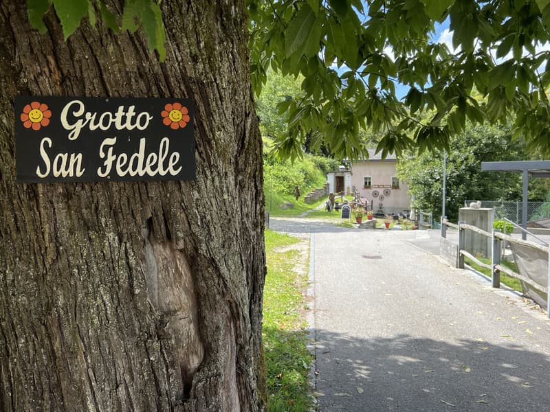 Grotte mit 4 Räumen, rustikalem Anbau und großem Grünbereich in Roveredo (GR) (1)