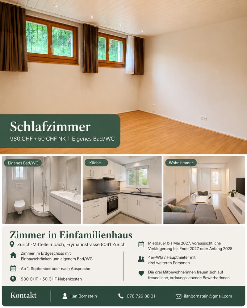 WG-Zimmer in Zürich (1)