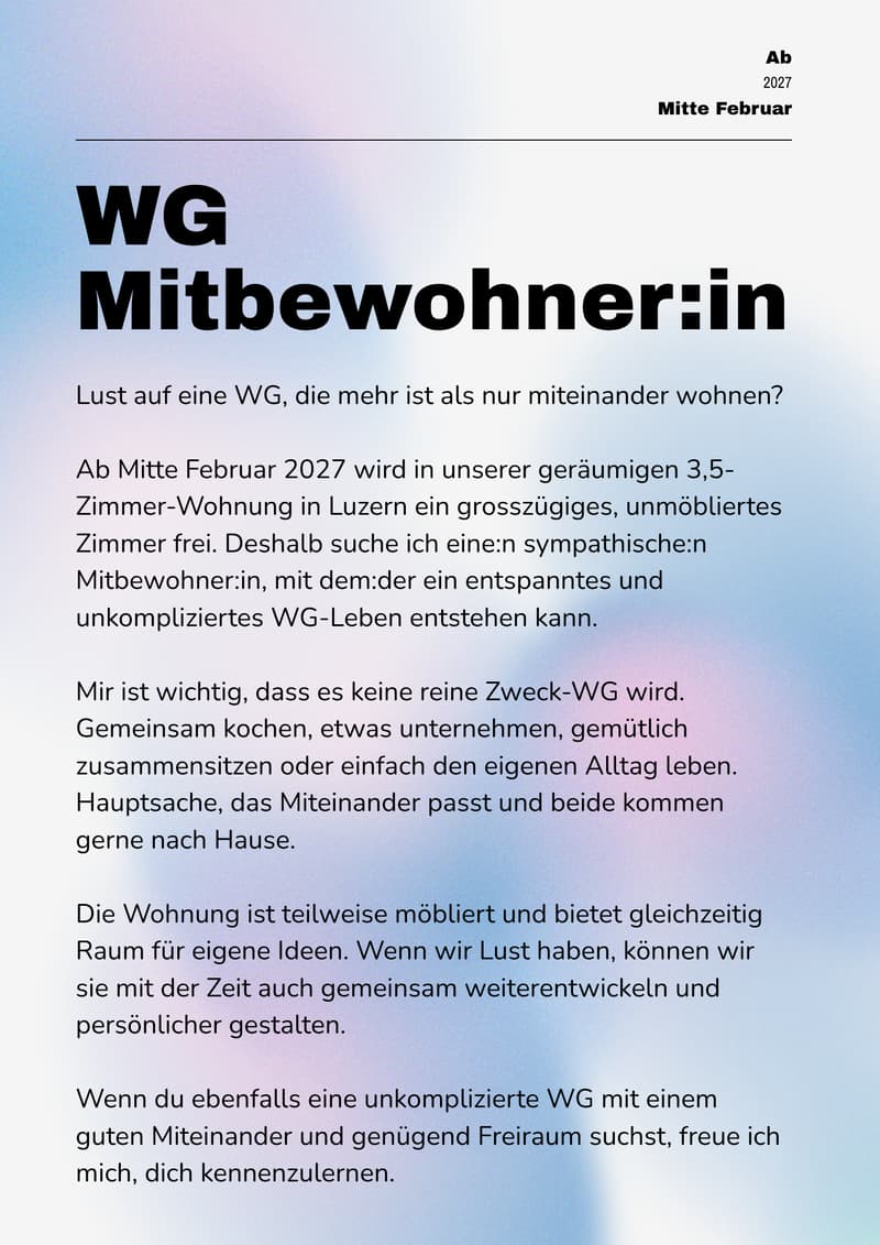WG-Zimmer in Luzern (10)