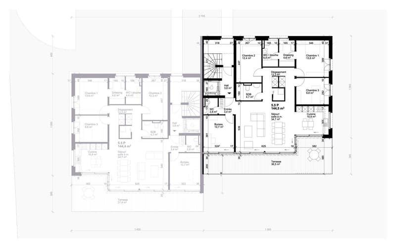 TOIT TERRASSE panoramique de 93 m² et vue sur le lac (9)