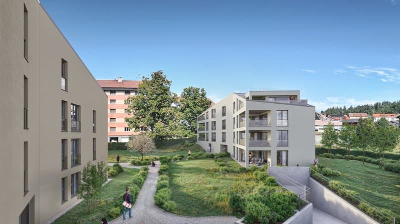 Superb 3.5, 4.5, and 5.5 room apartments for sale in PPE in a green setting in Saignelégier (6)