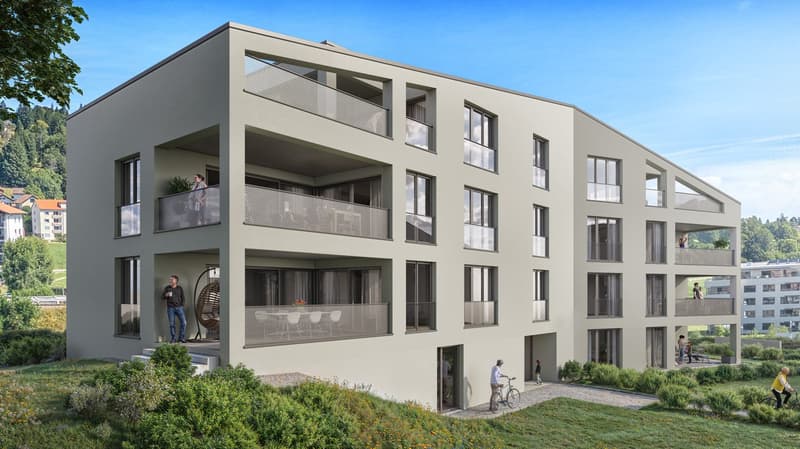 Superb 3.5, 4.5, and 5.5 room apartments for sale in PPE in a green setting in Saignelégier (8)